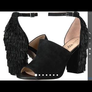 Katy Perry, The MIA sandal. Beaded heels.